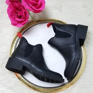 Rag & Bone Dartford Black Rubber Ankle Rain Boot